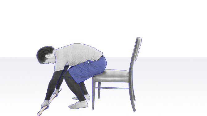 リハビリ・介護予防・自主トレに使える！棒体操のフリーイラスト素材