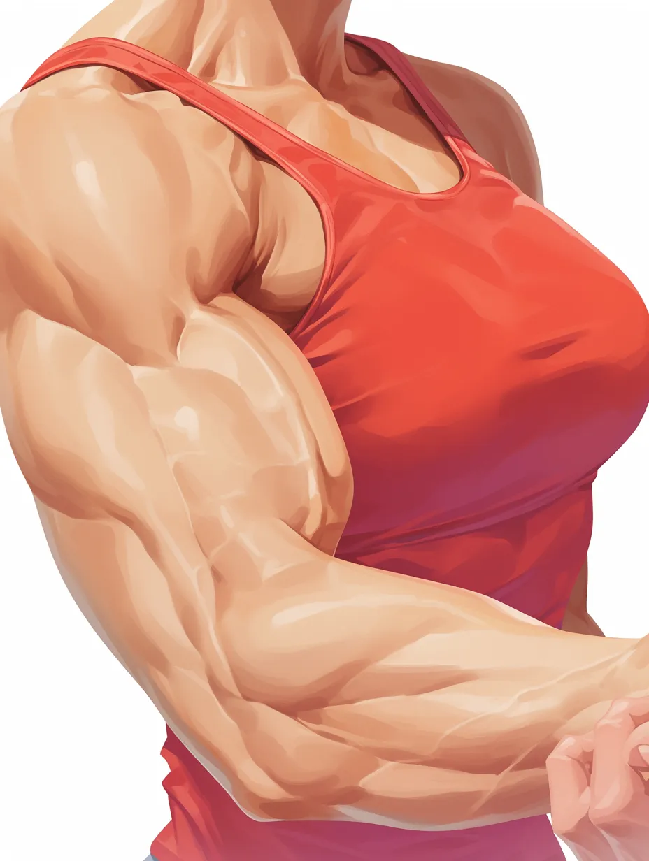 ボディビルダーのイラスト 女性- イラストの里