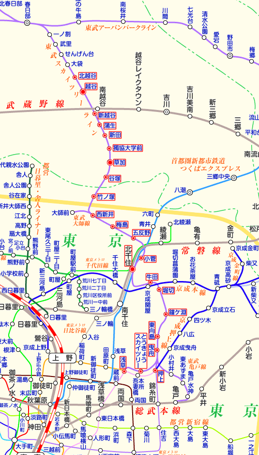 春日部駅から北越谷駅(2021年07月24日) 鉄道乗車記録(鉄レコ・乗りつぶし) by トレインさん |