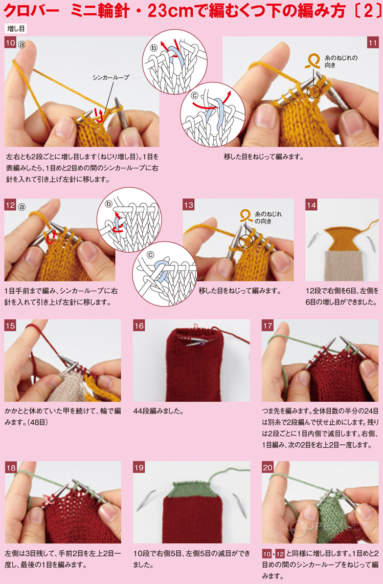 2本の輪針でﾏｼﾞｯｸﾙｰﾌﾟMagic Loop