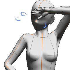 汗を拭う３ - CLIP STUDIO ASSETS