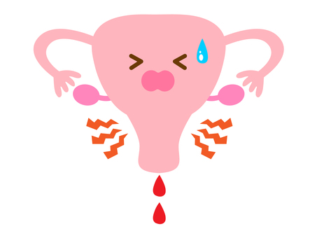 生理痛で困っている学生の女の子 イラスト素材6130846- フォトライブラリ