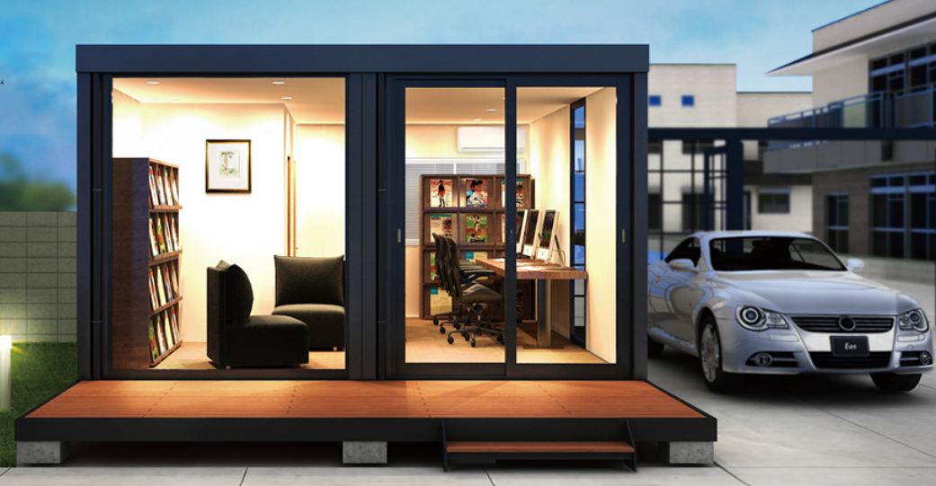 ユニットハウス プレハブ CT-54J 事務所 店舗 離れ トイレ付き 8畳 間取り変更無料