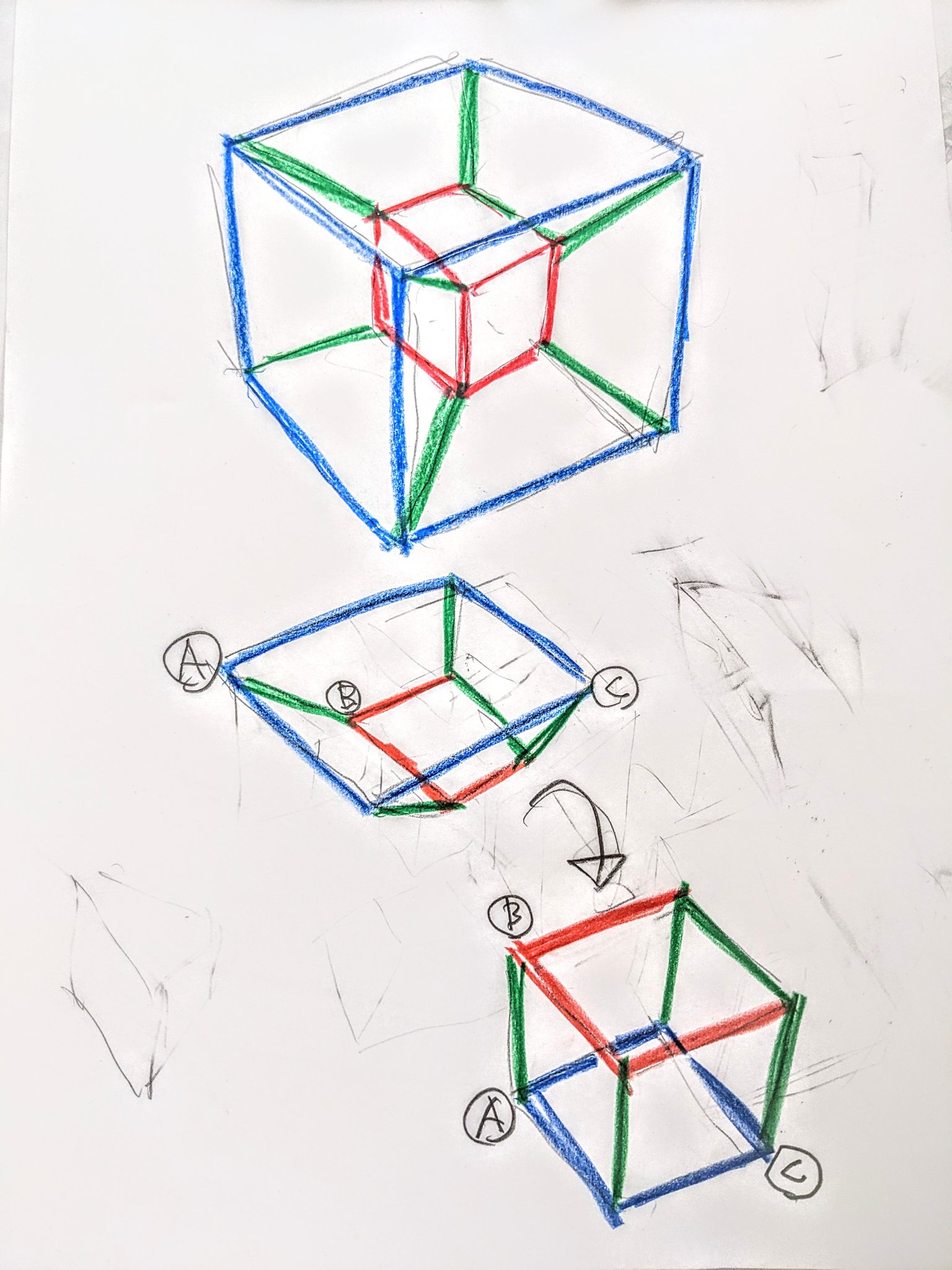 正2４胞体の 投影図,展開図