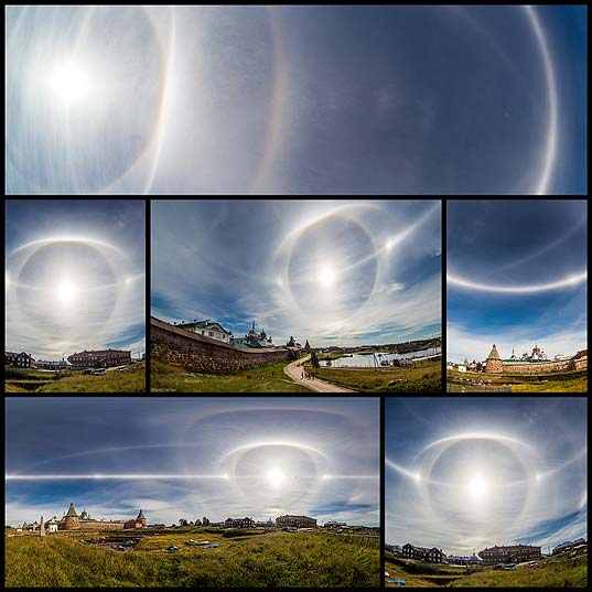 太陽の周りを虹が囲む ハロ現象と環水平アーク - _ and I