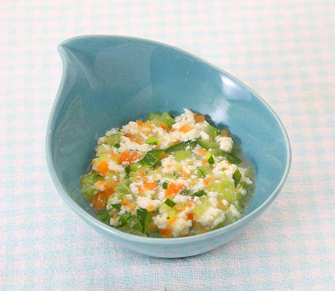離乳食中期 白菜と豆腐のおかか粥