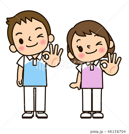 介護の現場スタッフ：イラスト無料