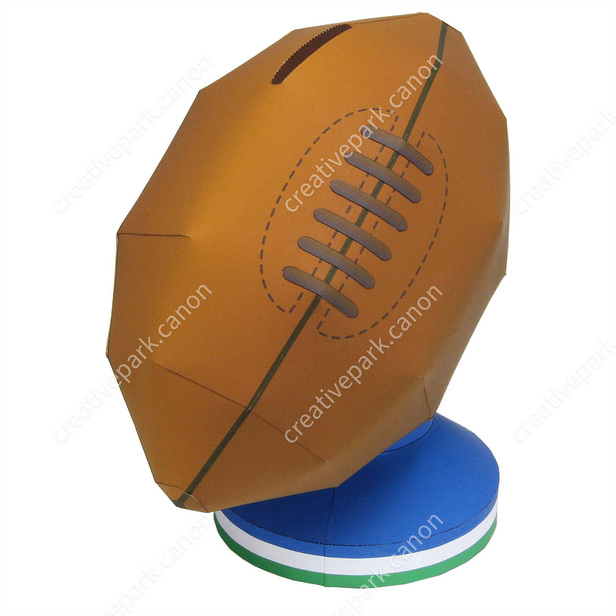 サッカーボール貯金箱｣のペーパークラフト。サッカーボーる展開図。ぴのアートのペーパークラフトブログ