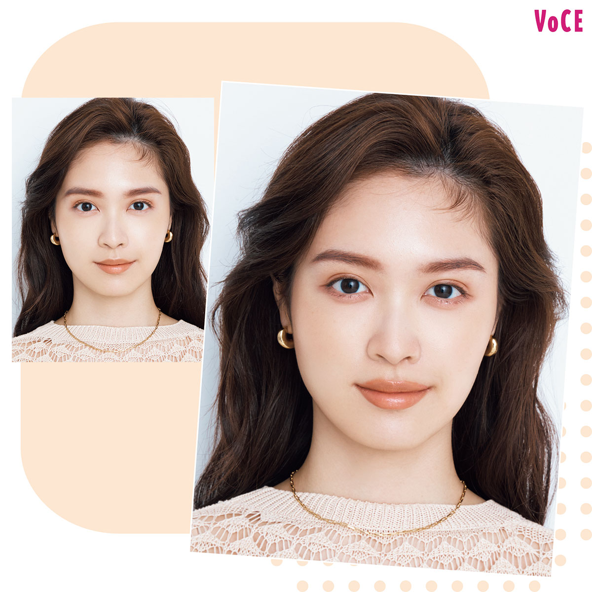 Basic Lesson下顔面⁡ が長い方もかなり重要な要素です。 例えば、 ニットキャップを深めにかぶると、違和感を感じます。それは目の下が長く見えるから。 逆に おでこを出すように被ると、違和感を感じないのは目の下が短く見えるからです。 前髪なしバージョンも見