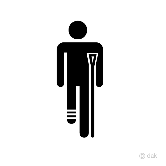 骨折した男の子の無料イラスト素材 無料イラスト素材・登録不要うさくーのイラストぱーく