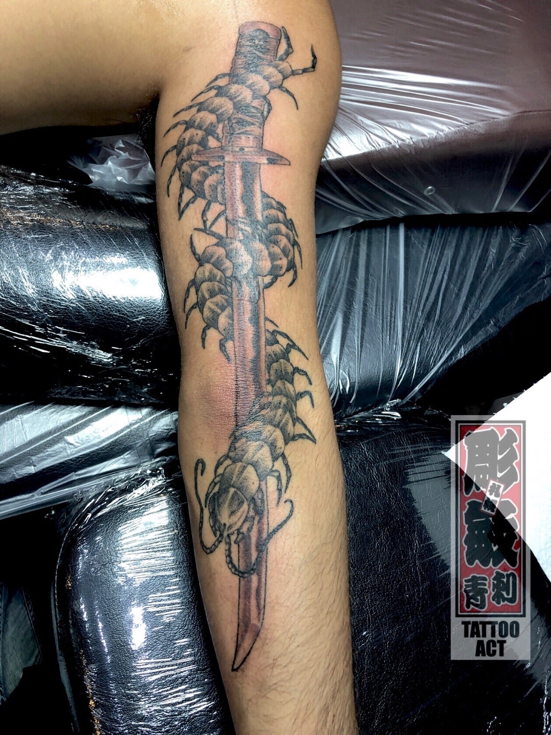 横浜スタジオ改装工事 大ムカデのタトゥーSTROKER TATTOO