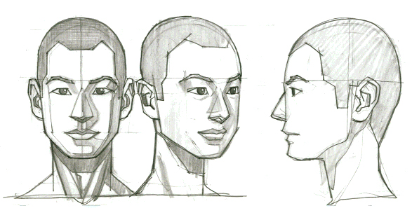 比率のバランスから学ぼう！ 斜め顔と斜め後ろから見た顔の描き方いちあっぷ