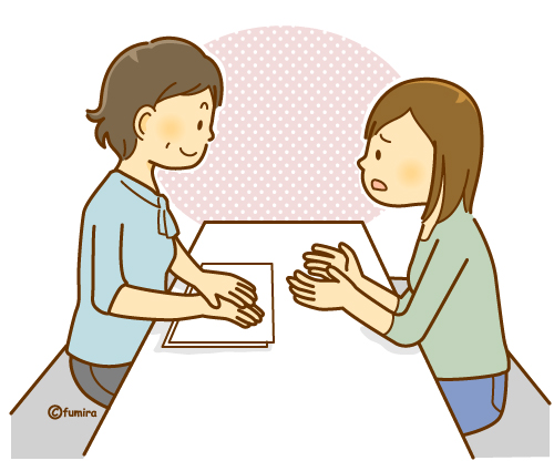 カウンセリングシルエット イラストの無料ダウンロードサイト「シルエットAC」