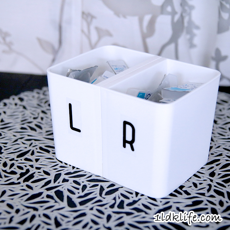 収納術 100均のフックでコンタクトケースを浮かせてみた！ - 暮らしのエンジニア