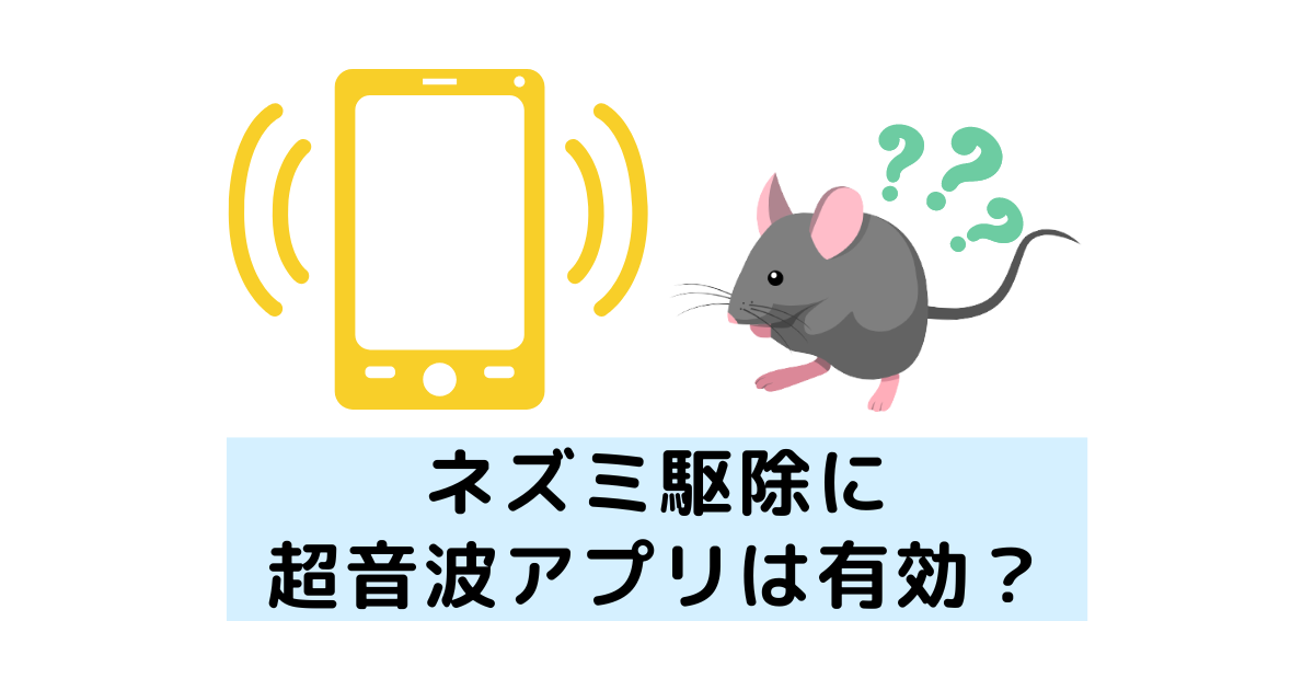ネズミは超音波で駆除できる？人気の対策アプリについても紹介害獣BUZZ - 協会加盟店&長期保証で安心の専門業者